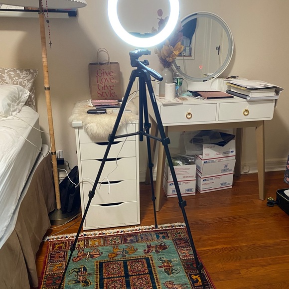 Inkeltech Dimmable LED Ring Light Tripod and Phone Holder, Makeup, TikTok, Video - Picture 8 of 12